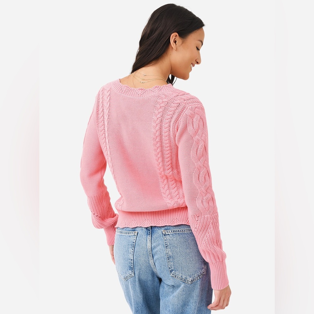 Loveshackfancy pink Anselma cardigan - Picture 2 of 7